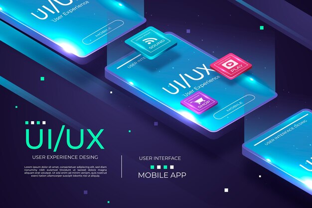 Elementos ui / ux realistas