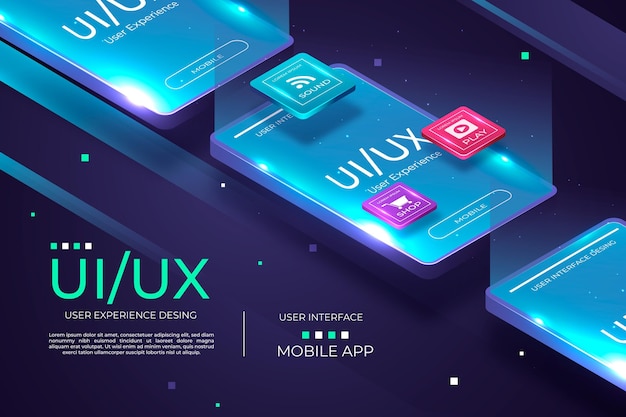 Elementos ui / ux realistas