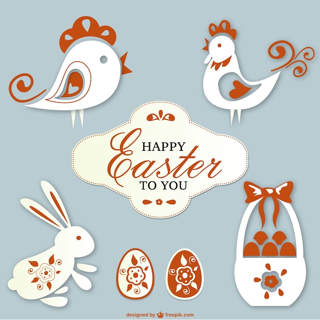 Elementos vectoriales de Pascua