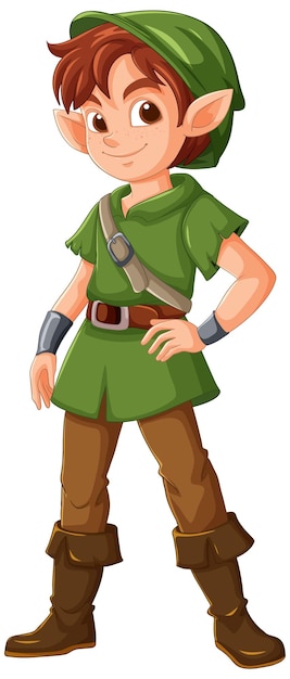 El Elfo aventurero en traje verde