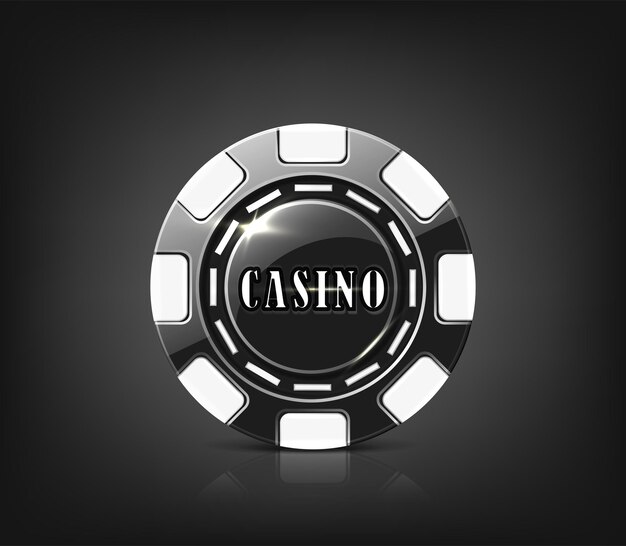 emblema de casino en línea de póquer de vector realista