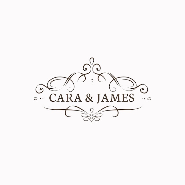 Emblema de invitación de boda