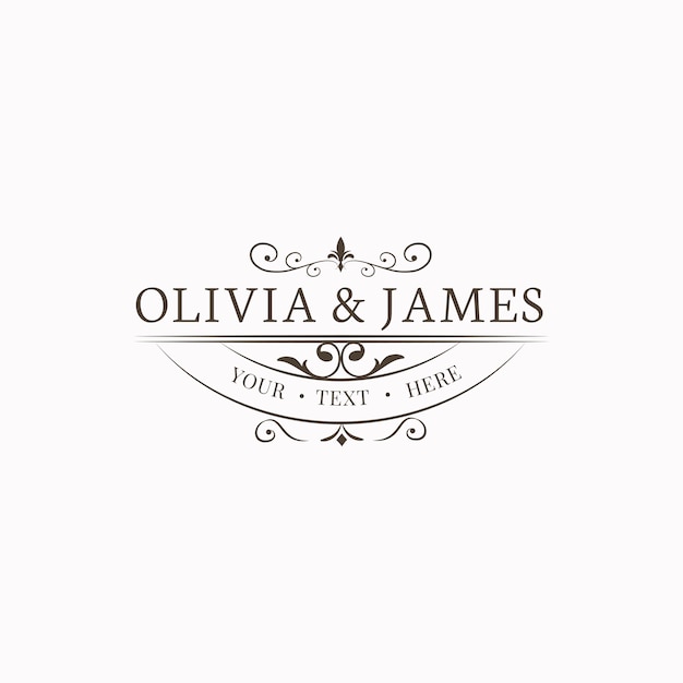 Emblema de invitación de boda