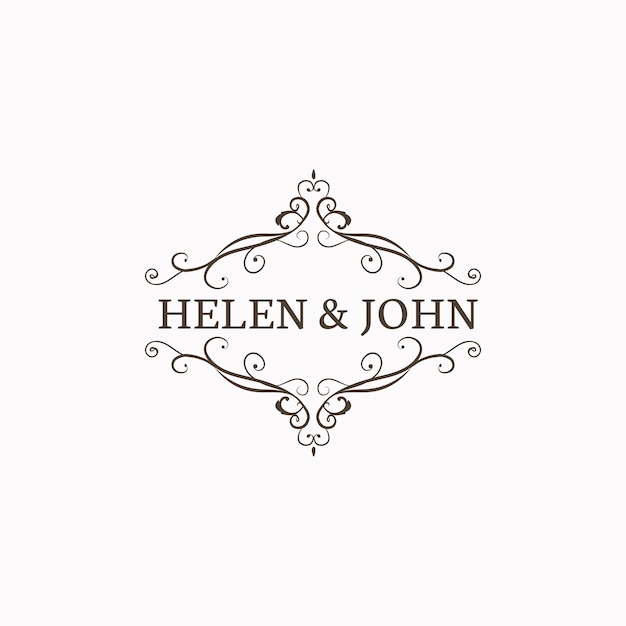 Emblema de invitación de boda