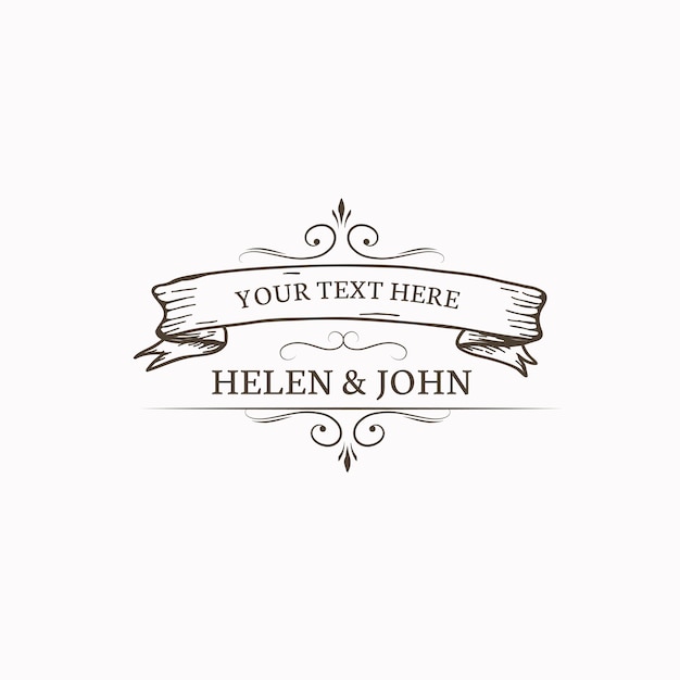 Emblema de invitación de boda