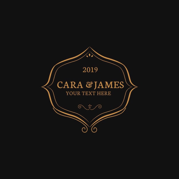 Emblema de invitación de boda