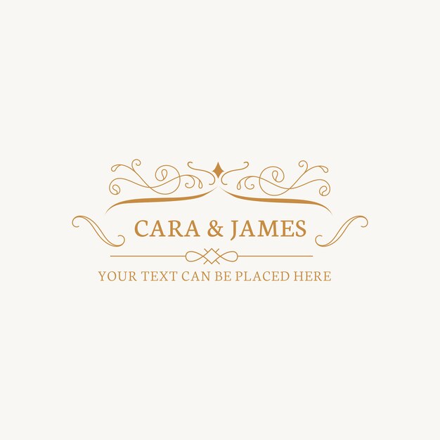 Emblema de invitación de boda