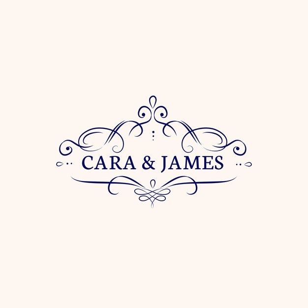 Emblema de invitación de boda