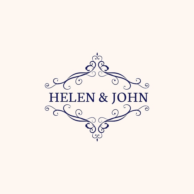 Emblema de invitación de boda