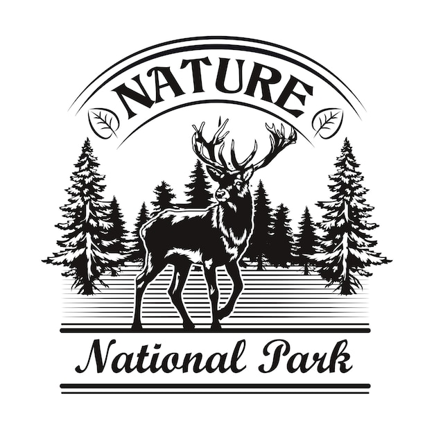 Emblema de naturaleza y parque