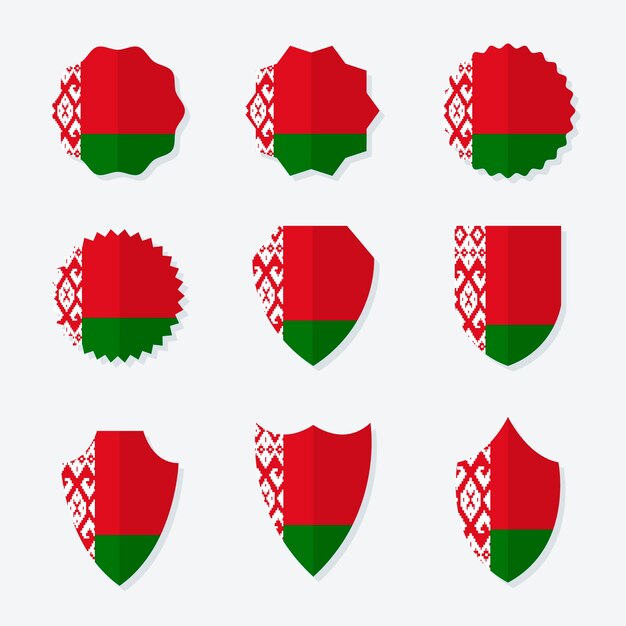 Emblemas nacionales de bielorrusia dibujados a mano