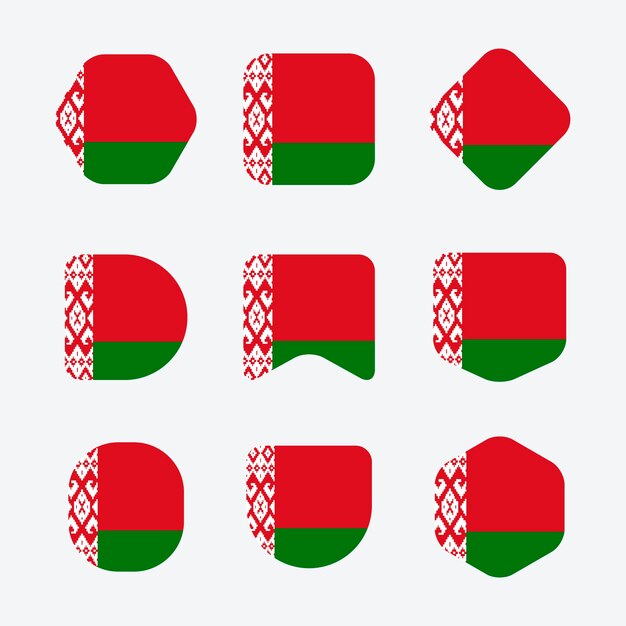 Emblemas nacionales de bielorrusia dibujados a mano
