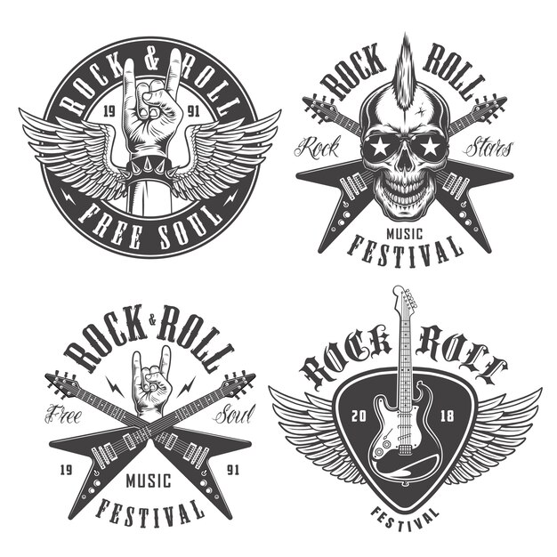 Emblemas de rock and roll