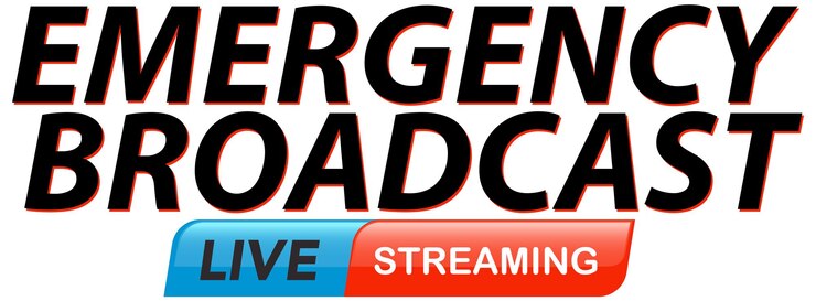 Vector gratuito emergency broadcast live streaming graphic design