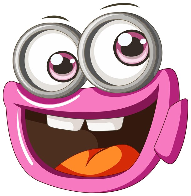 Emoción de un personaje de dibujos animados alegre