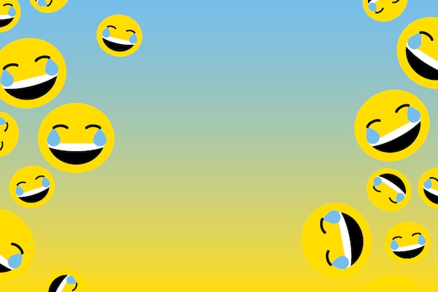 Vector gratuito emoji de risa flotante