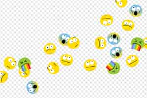 Vector gratuito emojis flotantes