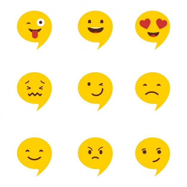 Vector gratuito emoticonos divertidos