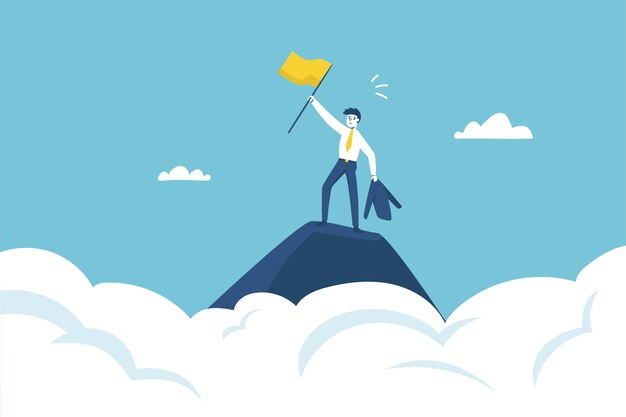 Emprendedores exitosos en el mundo de los negocios llevan a la empresa a su apogeo