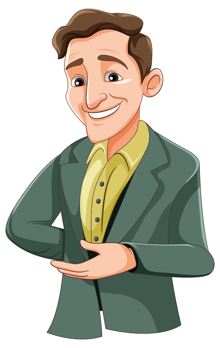 Vector gratuito empresario confiado con sonrisa