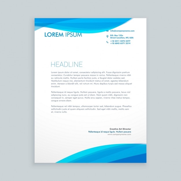 Encabezado de negocios con formas azules