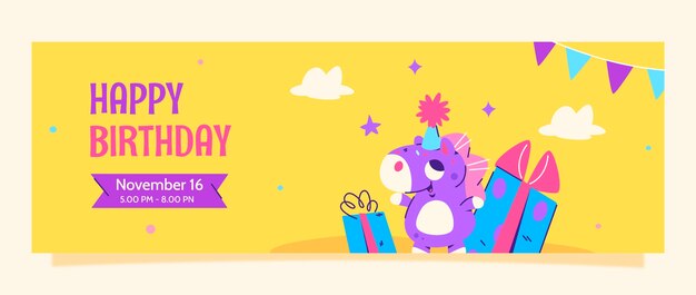 El encabezado de Twitter de la celebración del cumpleaños