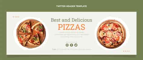Vector gratuito encabezado de twitter de comida italiana plana