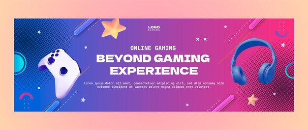 Encabezado de twitter de la competencia de juegos degradados