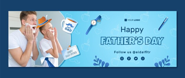 Encabezado de twitter degradado del día del padre