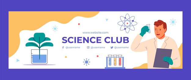 Encabezado de Twitter de investigación científica.