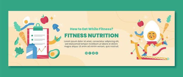 Encabezado de twitter de nutrición física