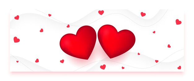 encantador día de San Valentín desea banner para la publicación de las redes sociales