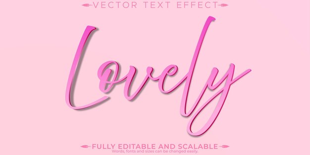 Encantador efecto de texto editable pasión editable y estilo de texto romántico