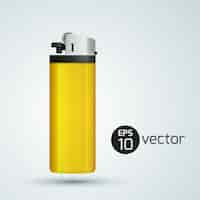 Vector gratuito encendedor de gas amarillo