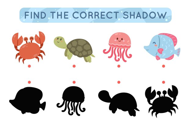 Encuentra la ilustración de sombra correcta