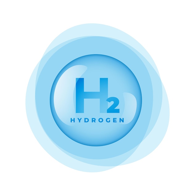 energía natural h2 burbuja azul de hidrógeno