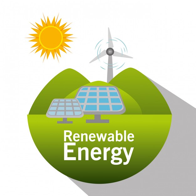 Energía verde y ecología.