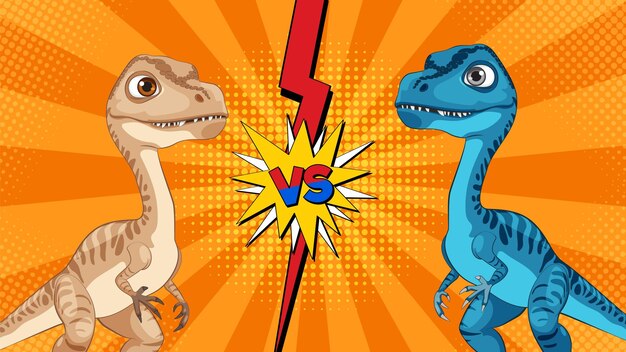 El enfrentamiento de los dinosaurios La batalla de los colores