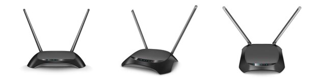 Enrutador wifi en diferentes vistas.
