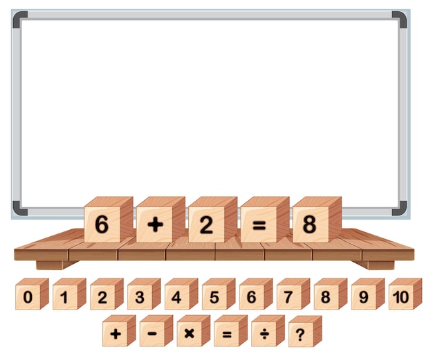 Enseñanza de matemáticas con bloques de madera