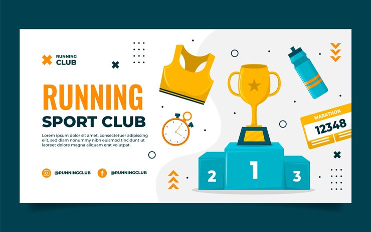 Vector gratuito entrada en facebook del club de corredores