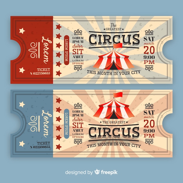 Vector gratuito entrada vintage de circo