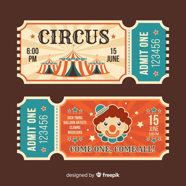 Entrada vintage de circo