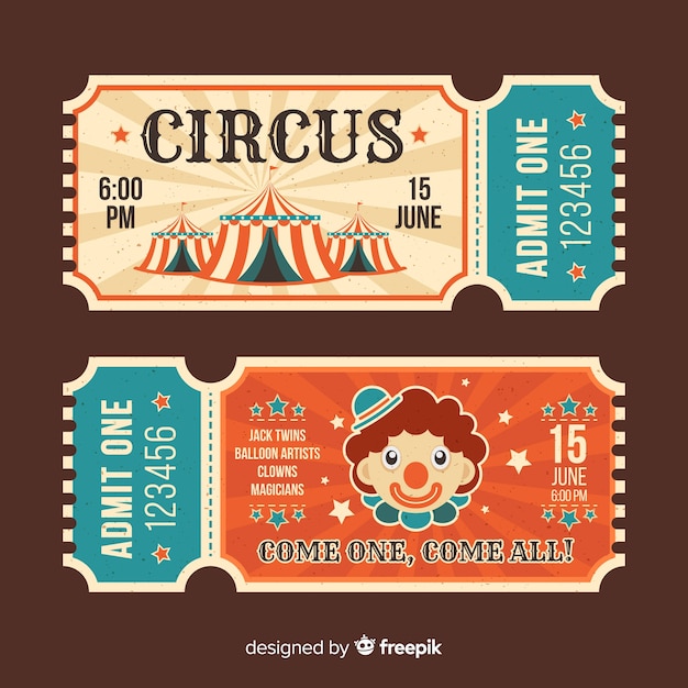 Entrada vintage de circo