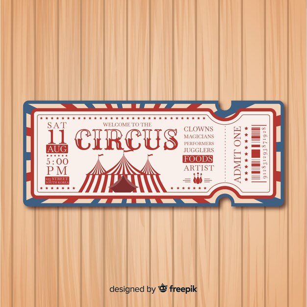 Entrada vintage de circo