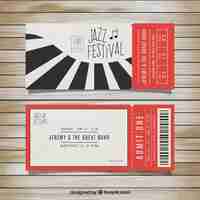 Vector gratuito las entradas para el festival de jazz