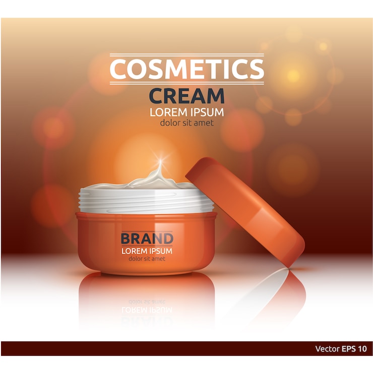 Vector gratuito envase de crema cosmética