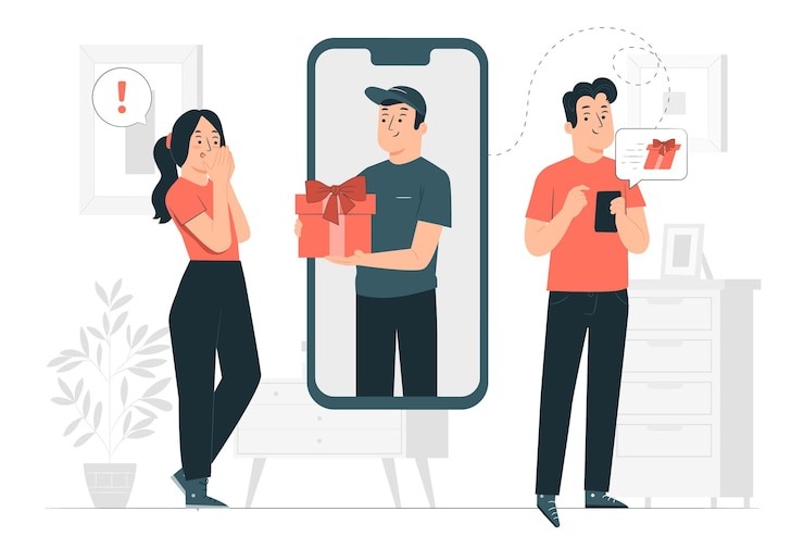 Vector gratuito enviar ilustración del concepto de regalo