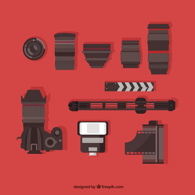 Equipo de cámara de foto