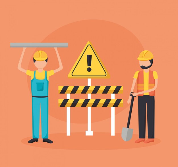 Equipo de construcción del trabajador